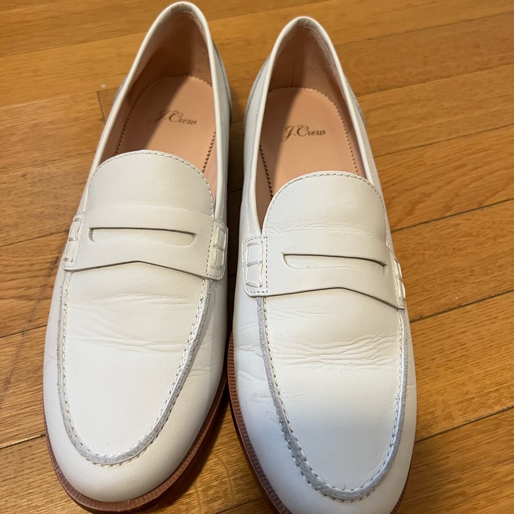 White J Crew Loafer
